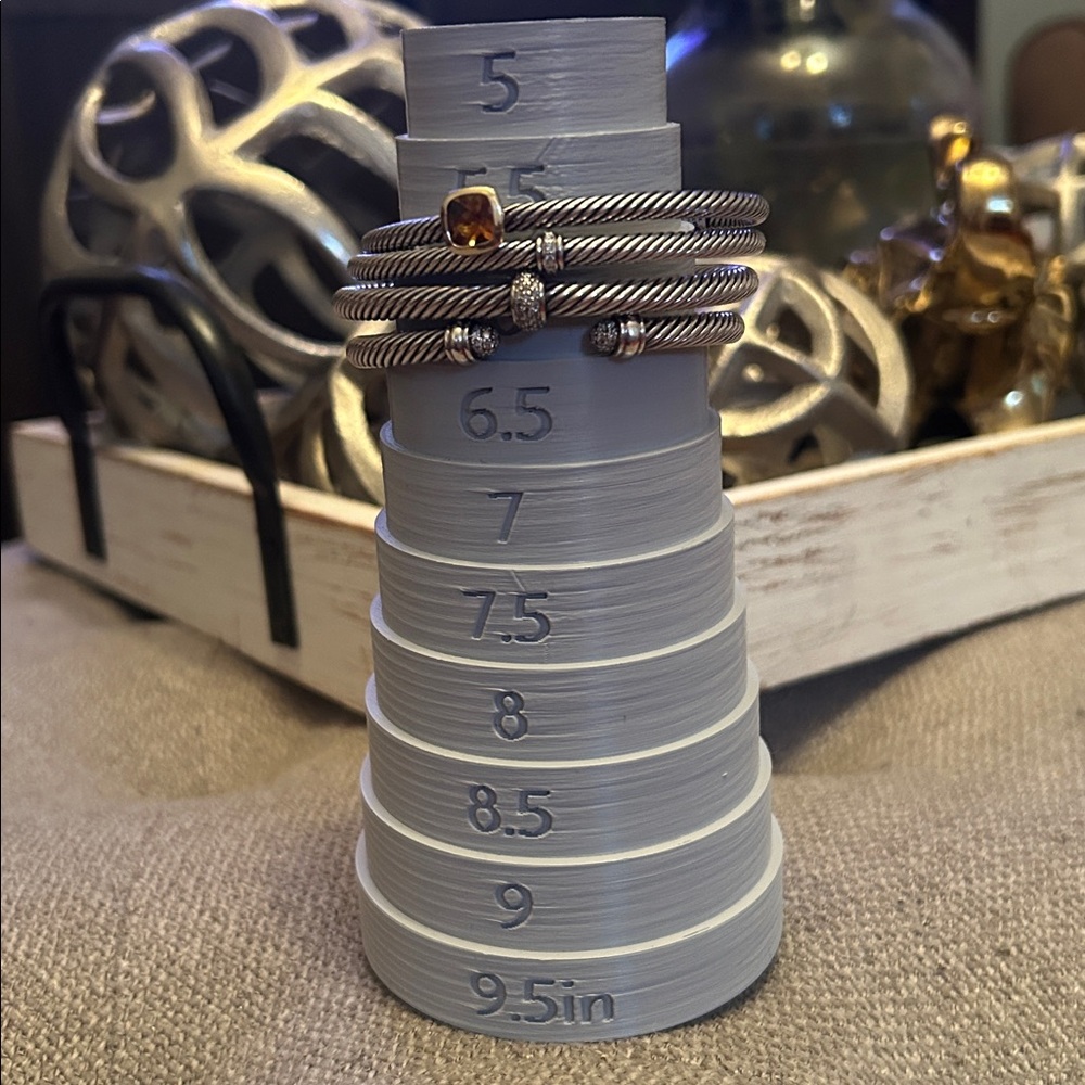 David Yurman bundle of 4 classic cuffs with pave diamonds & Citrine stone